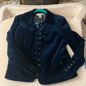 Pursuits Ltd. Deep Turquoise Velvet Blazer